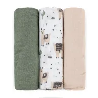 Black Friday - Reduceri Set 3 scutece, Petite&Mars, Moussy, Din muselina de bambus, Hipoalergenice, 68 x 68 cm, Certificate Oeko Tex Standard 100, Lama Vibes Promotie