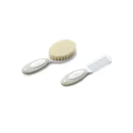 Set perie si pieptene, Jane, Din peri naturali, 0 luni+, Bej