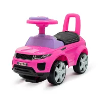 Vehicul ride-on, Baby Mix, Pana la 27 kg, Cu sezut moale din piele ecologica, Cu spatiu de depozitare, Cu melodii, 12 luni+, Pink