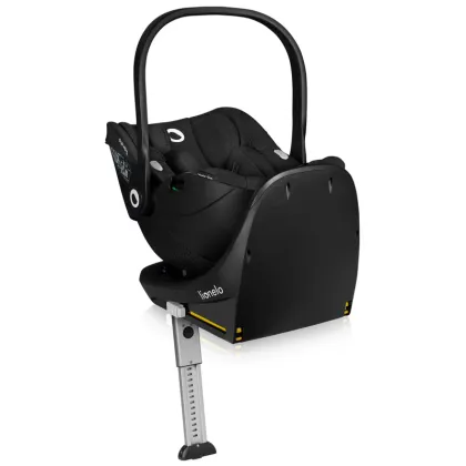 Baza scaun auto i-Size, Lionelo, Moxie, Rotativa 360, Cu isofix si picior stabilizator, Cu indicatori pentru instalare corecta, Negru