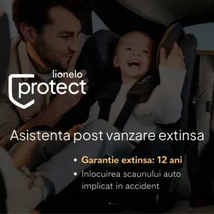 Baza scaun auto i-Size, Lionelo, Moxie, Rotativa 360, Cu isofix si picior stabilizator, Cu indicatori pentru instalare corecta, Negru