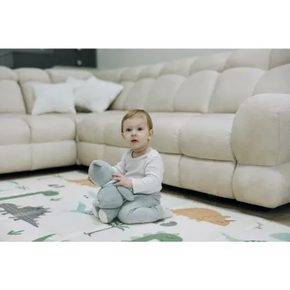 Covoras de joaca, FreeON, Magic Dino, Cu doua fete, Pliabil, Protectie impotriva loviturilor, 200 x 150 cm, Cu Imprimeu pe ambele parti, 0 luni+, Multicolor