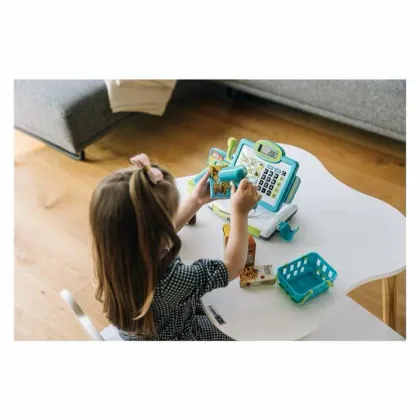 Jucarie educativa, Free2Play, Casa de marcat, Cu aparat de scanat, microfon, cantar si accesorii, Cu diverse sunete, 3 ani+, Multicolor