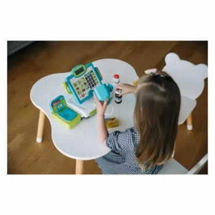 Jucarie educativa, Free2Play, Casa de marcat, Cu aparat de scanat, microfon, cantar si accesorii, Cu diverse sunete, 3 ani+, Multicolor
