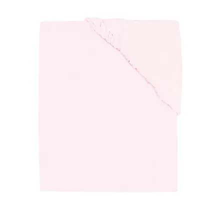 Cearceaf cu elastic, MimiNu, Jerse, Pentru patut 140X70 cm, Material certificat Oeko Tex Standard 100, Light Pink