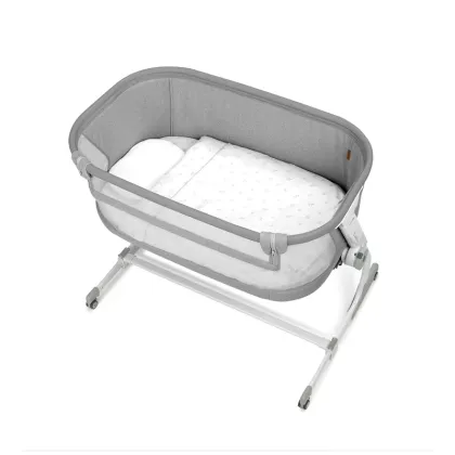 Patut co-sleeper, Jane, Babyside III, Reglabil in 6 pozitii pe inaltime, Cu lenjerie si roti, Pana la 9 kg, 0 luni+, 85x60x66 cm, EN 1130:2019, EN 16890:2017 +A1:2021, Mist
