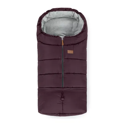 Sac de iarna, Petite&Mars, Jibot, Pentru carucior, landou sau scaun auto, 100x48 cm, Impermeabil, Cu elemente reflectorizante, Extensibil, 3 in 1, Mysterious Plum