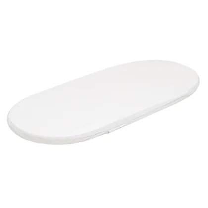 Saltea landou, New Baby, Standard, Husa detasabila si lavabila, Din spuma poliuretanica, 75x35x3.5 cm, 0 luni+, Alb
