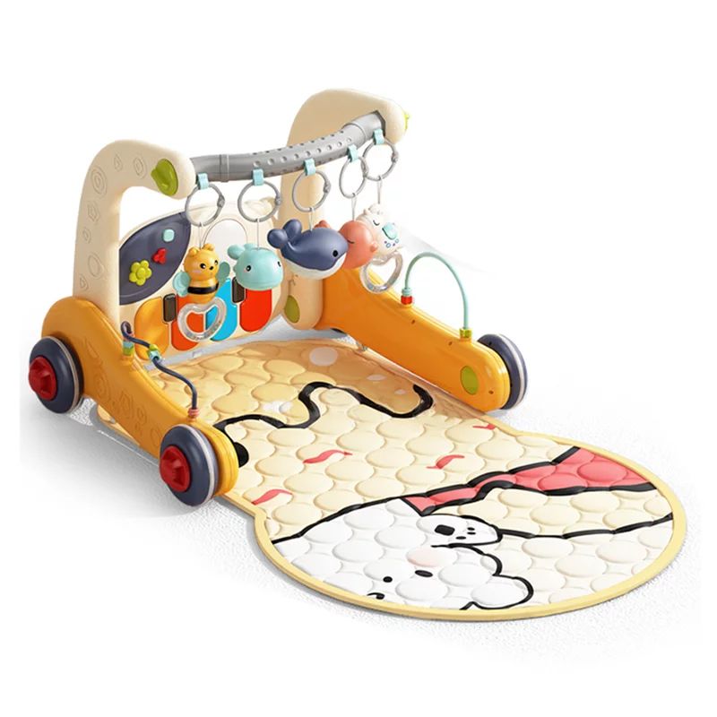 Antemergator si saltea de joaca, 2 in 1, Bebe Stars, Cu muzica si lumini, Piano Bear