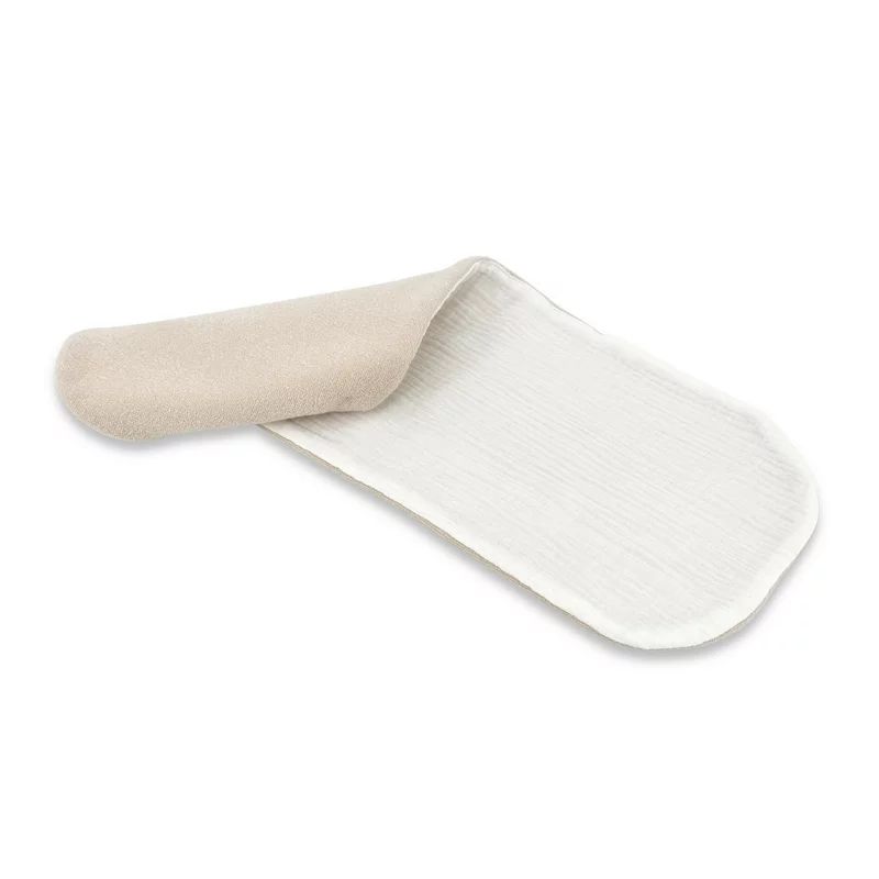 Baveta de umar, Qmini, Din muselina si bambus, Materiale certificat Oeko Tex Standard 100 , Beige+Cream