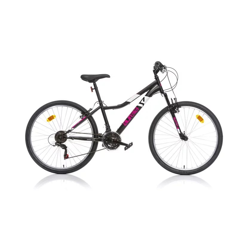 Bicicleta, Dino Bikes, Mountain Bike, Ring Black, Cu 6 viteze si suspensie, 26 inch, Pana la 160 cm