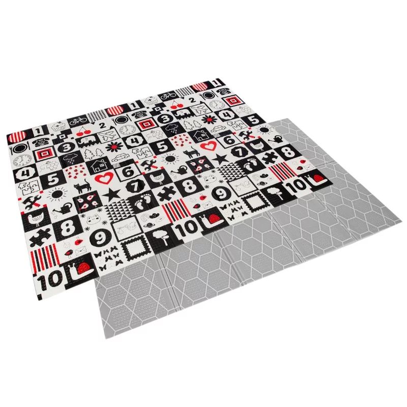 Covoras de joaca, Bocioland, Honeycomb, Pliabil, Protectie impotriva loviturilor, Dimensiune mare, 200 x 150 cm, Cu Imprimeu pe ambele parti, Potrivit pentru utlizare atat in interior, cat si in exterior