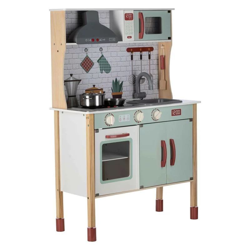 Bucatarie copii lemn, Free2Play, Mini Chef, Cu efecte de sunet si lumina, Cu accesorii, 70 x 30 x…