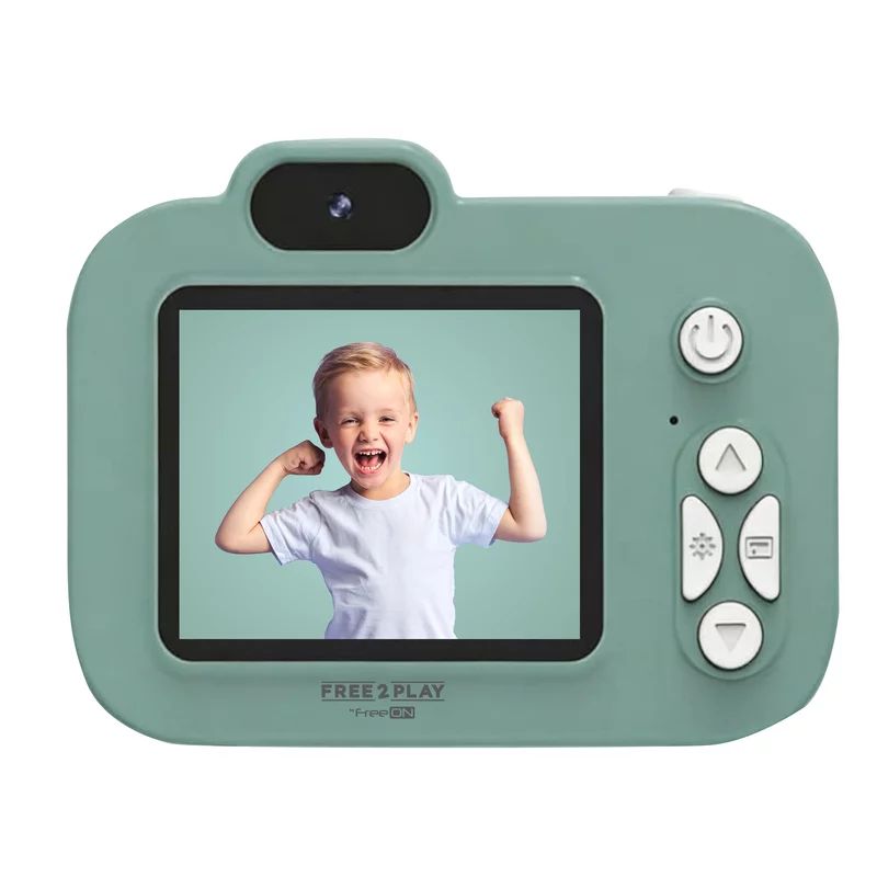 Camera foto digitala pentru copii, Free2Play, Camera duala, Green