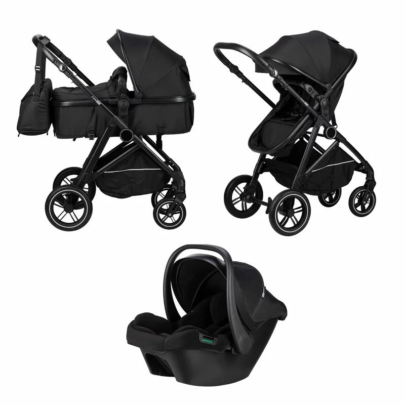 Carucior 3 in 1, FreeON, Neo, Transformabil, Pana la 22 kg, EN1888-2:2018+A1:2022, E8*129R04/01, 0 luni+, Black