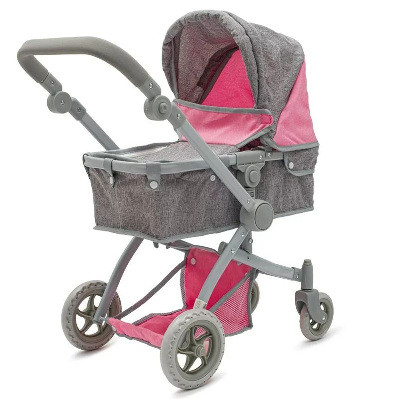 Carucior pentru papusi, Baby Mix, 2 in 1, Sophie pink-grey
