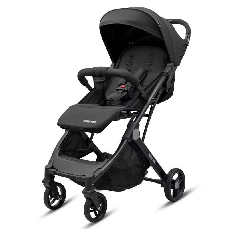 Carucior sport, Baby Mix, Bimelo, Greutate redusa - 7.4 Kg, Sustine 22 kg, 0 luni+, Include husa picioare, Pliere cu o singura mana, Conform cu EN1888, Negru