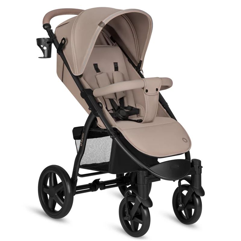 Carucior sport, Lionelo, Annet Plus, De la nastere, Cu accesorii si capotina XXL reglabila, 0 - 22 Kg, Conform cu standardele europene de securitate EN1888-1 si EN1888-2, Bej