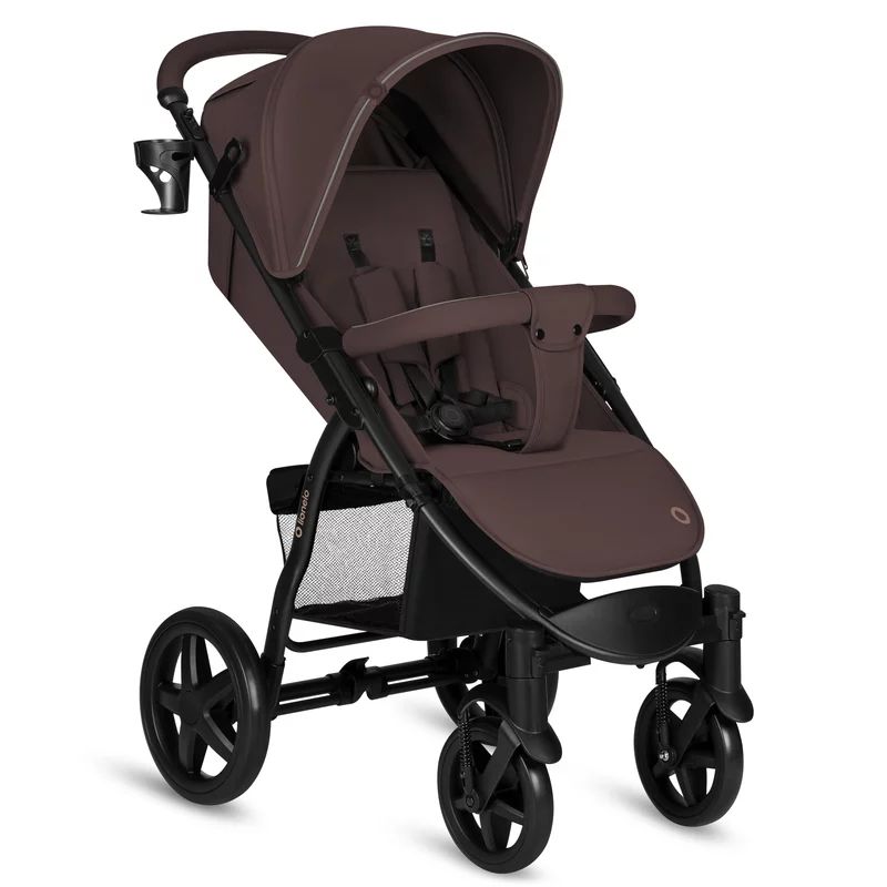 Carucior sport, Lionelo, Annet Plus, De la nastere, Cu accesorii si capotina XXL reglabila, 0 - 22 Kg, Conform cu standardele europene de securitate EN1888-1 si EN1888-2, Maro, Resigilat