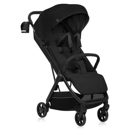 Carucior sport, Lionelo, Julie Air, Greutate redusa - 7.5 kg, Sustine 22 kg, 6 luni+, Capotina impermeabila, Protectie SPF 50+, Include suport sticla, Pliere compacta pentru calatorii, Conform cu EN1888-1 si EN1888-2, Negu Onyx