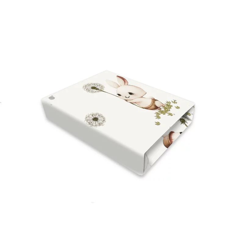 Cearceaf cu elastic, MimiNu, Pentru patut leagan sau patut co-sleeper, Dimensiune 90x40 cm, Din bumbac certificat Oeko Tex Standard 100, Cats