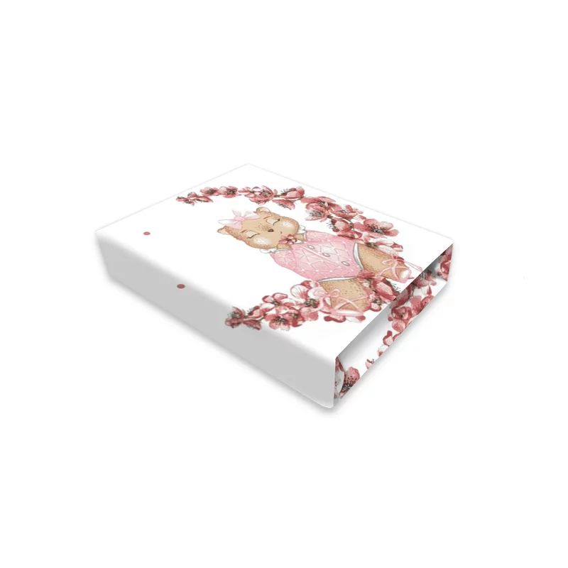 Cearceaf cu elastic, MimiNu, Pentru patut leagan sau patut co-sleeper, Dimensiune 90x40 cm, Din bumbac certificat Oeko Tex Standard 100, Design, Betty