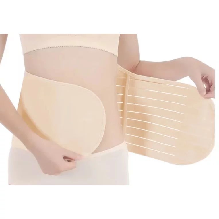 Centura abdominala postnatala, Cu Velcro, Beige
