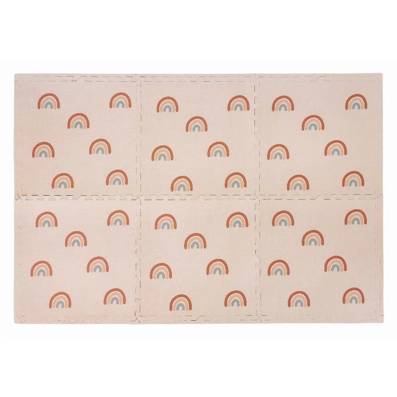 Covoras puzzle, Free2Play, Pentru copii, Din spuma, 121 x 178.5 cm, 6 bucati, 36 luni+, Rainbow