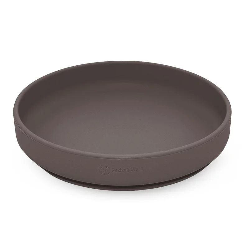 Farfurie, Petite&Mars, Take&Match, Din silicon, Cu ventuza, Fara BPA, Adecvata pentru masina de spalat vase si microunde, Nu absoarbe mirosuri, 6 luni+, 400 ml, Bitter Cocoa, Maro