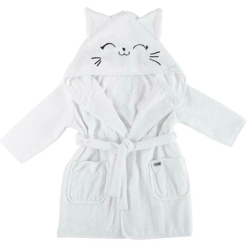 Halat de baie, Bubaba, Cu urechi Kitty, Marime 86/92/98, White