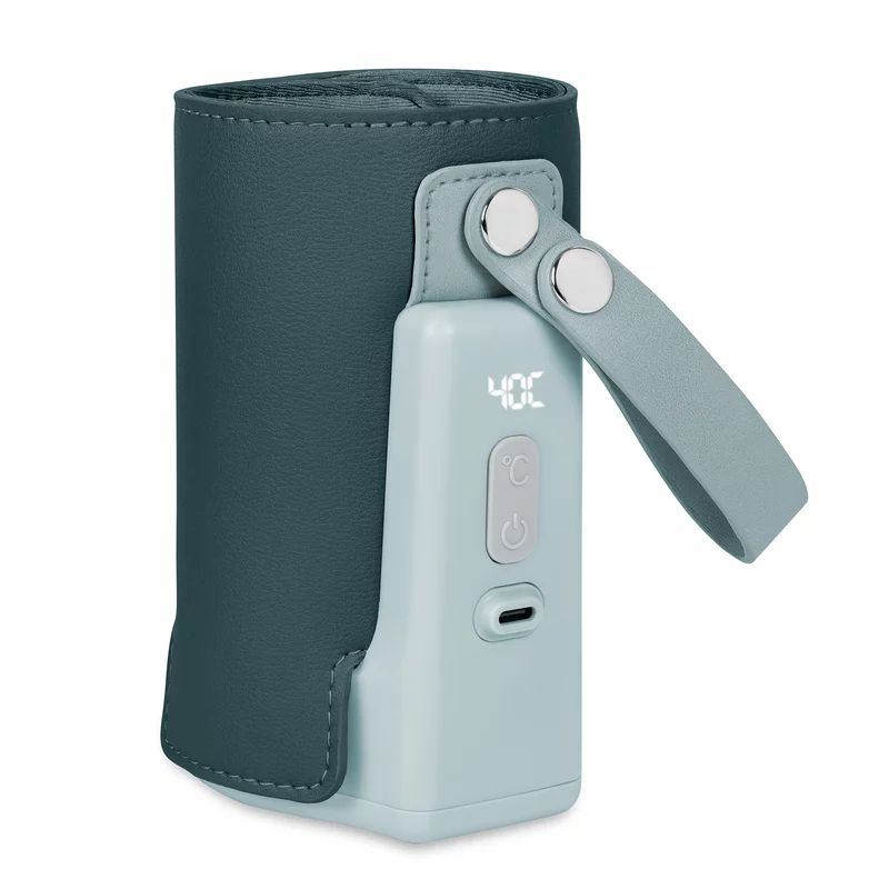 Incalzitor biberoane, Lionelo, ThermUp Go Plus, Portabil, Cu aspect elegant, Temperatura constanta pana la 24 h, Incarcare USB, Verde