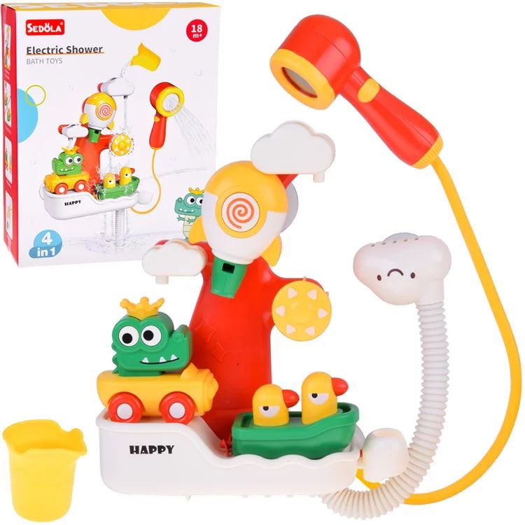 Jucarie de baie, Crocodili si rate, 4 in 1