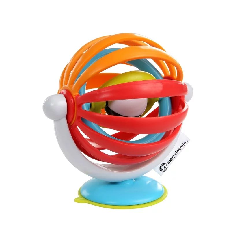 Jucarie rotativa, Baby Einstein, Sticky Spinner, Baza cu ventuza, Ajuta la coordonarea ochi-mana, 3 ani+, Multicolor