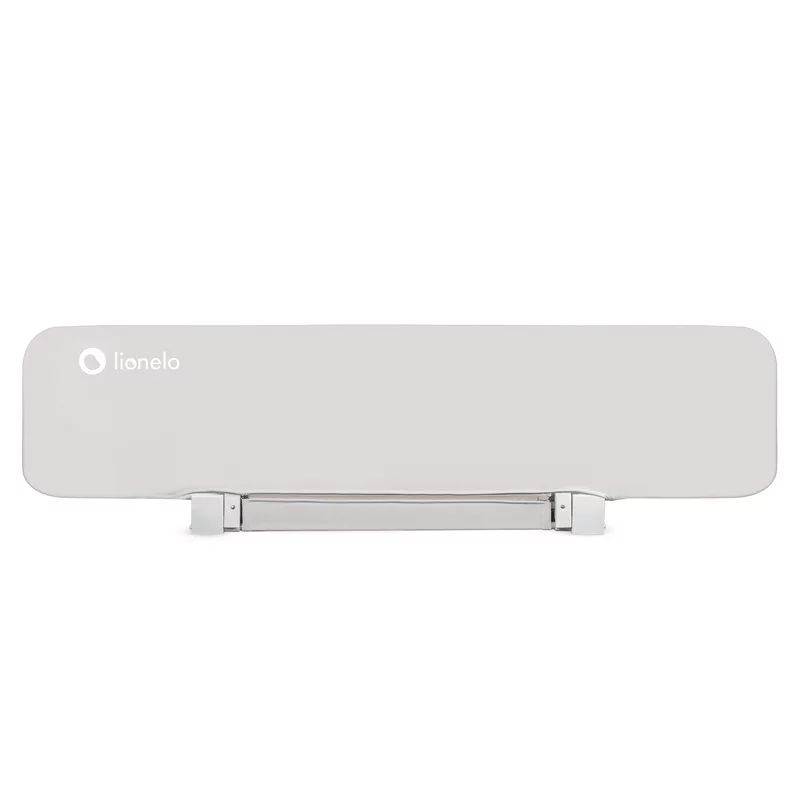 Bariera de protectie pentru pat, Lionelo, Lora XL, Pliabila, Sistem de blocare StandSafe, Geanta de transport inclusa, 150x46 cm, Conform cu BS 7972:2001+A1:2009, Bej