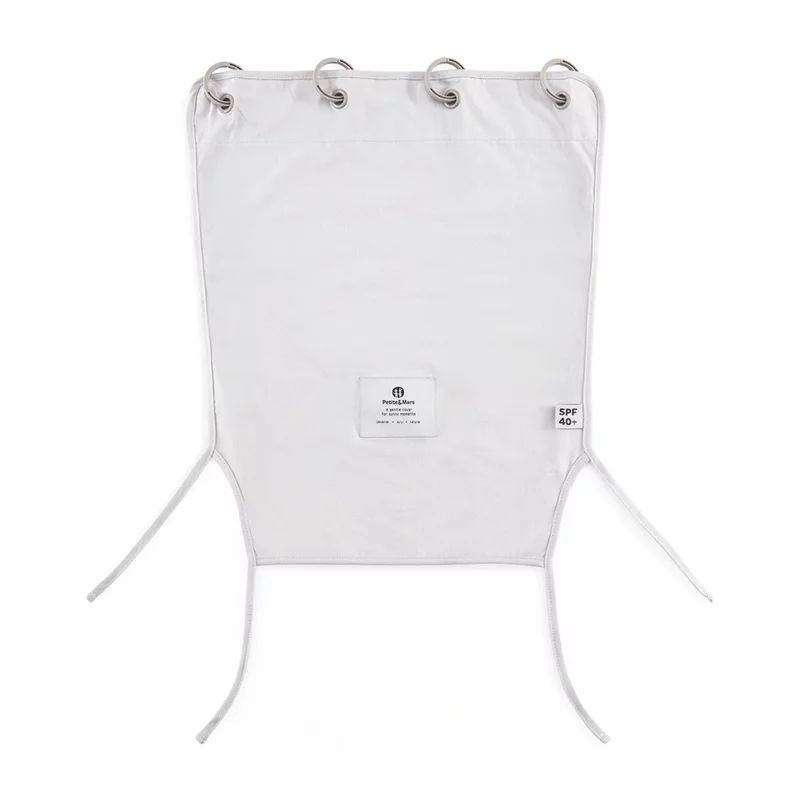 Parasolar textil, Petite&Mars, Din Bumbac, Pentru soare si vant, Universal, Protectie UV SPF40+, Potrivit pentru carucioare si scaune auto, 45 × 51 cm, Champagne