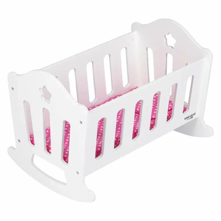 Patut pentru papusi, Free2Play, Cu pernuta confortabila, 46x33x33 cm, 36 luni+, White
