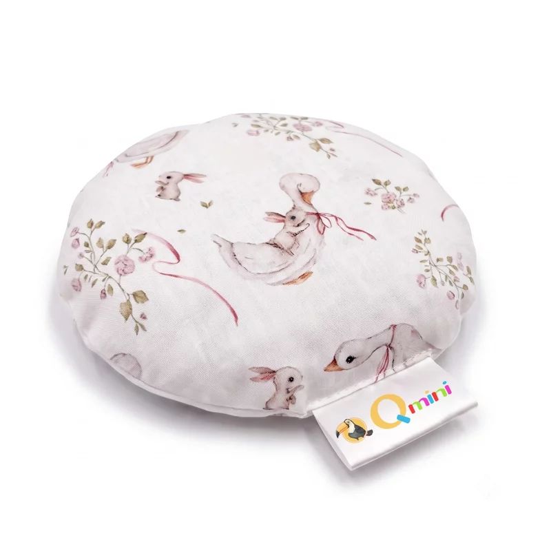 Pernuta anticolici, Qmini, Umpluta cu samburi de cirese, Cu husa din bumbac, Diametru 15 cm, Goose