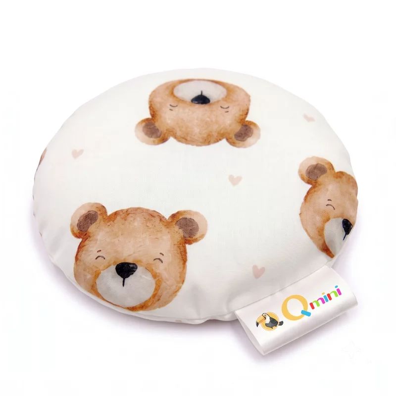 Pernuta anticolici, Qmini, Umpluta cu samburi de cirese, Cu husa din bumbac, Diametru 15 cm, Teddy Toys