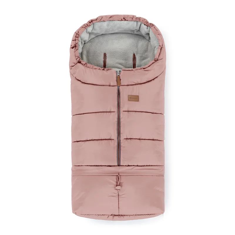 Sac de iarna, Petite&Mars, Jibot, Pentru carucior, landou sau scaun auto, 100x48 cm, Impermeabil, Cu elemente reflectorizante, Extensibil, 3 in 1, Dusty Pink