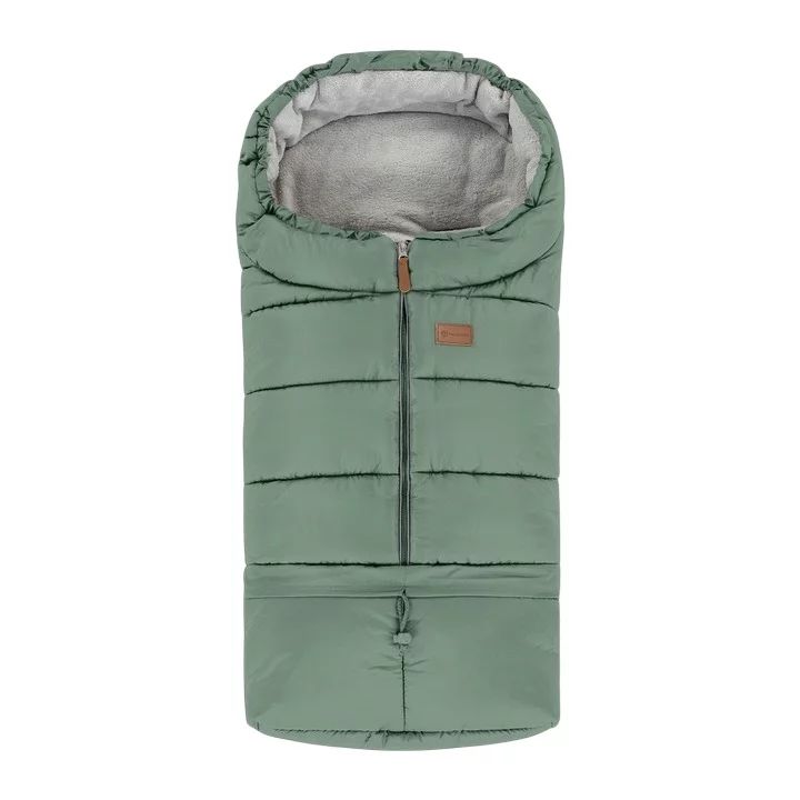 Sac de iarna, Petite&Mars, Jibot, Pentru carucior, landou sau scaun auto, 100x48 cm, Impermeabil, Cu elemente reflectorizante, Extensibil, 3 in 1, Pale Eucalypt
