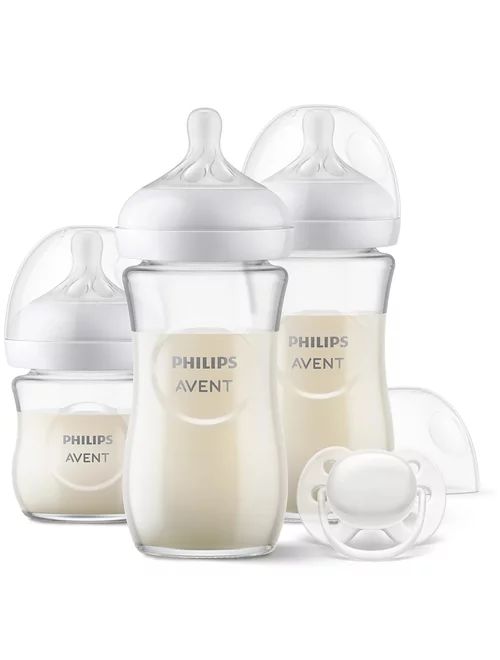 Set 3x biberoane, Philips Avent Natural Response, 1 x 120ml debit 2 (lent) / +0 luni + 2 x 240ml debit 3 (mediu) / +1 luna/ + 1 x Suzeta ultra soft