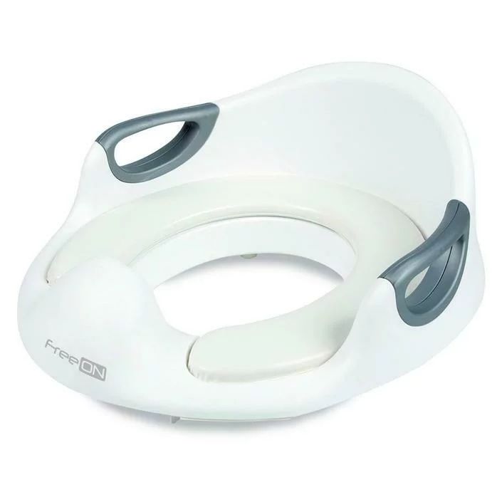 Reductor toaleta, FreeON, Cu perna confortabila si detasabila, Cu manere, 37x9,3x65,5 cm, White