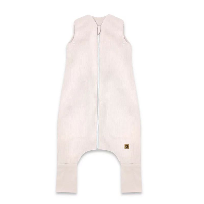 Sac de dormit, MimiNu, Premium, Cu picioruse, De iarna, Din bumbac interlock certificat Oeko Tex Standard 100, Cu fermoar, 1 - 2.5 ani, S, Soft Powder Pink