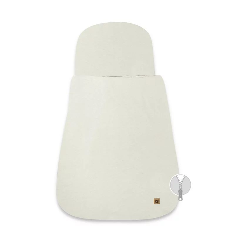 Sac de dormit multifunctional, MimiNu, Pentru patut, landou sau cosulet, Din bumbac interlock plin, Materiale certificate Oeko Tex Standard 100, Beige