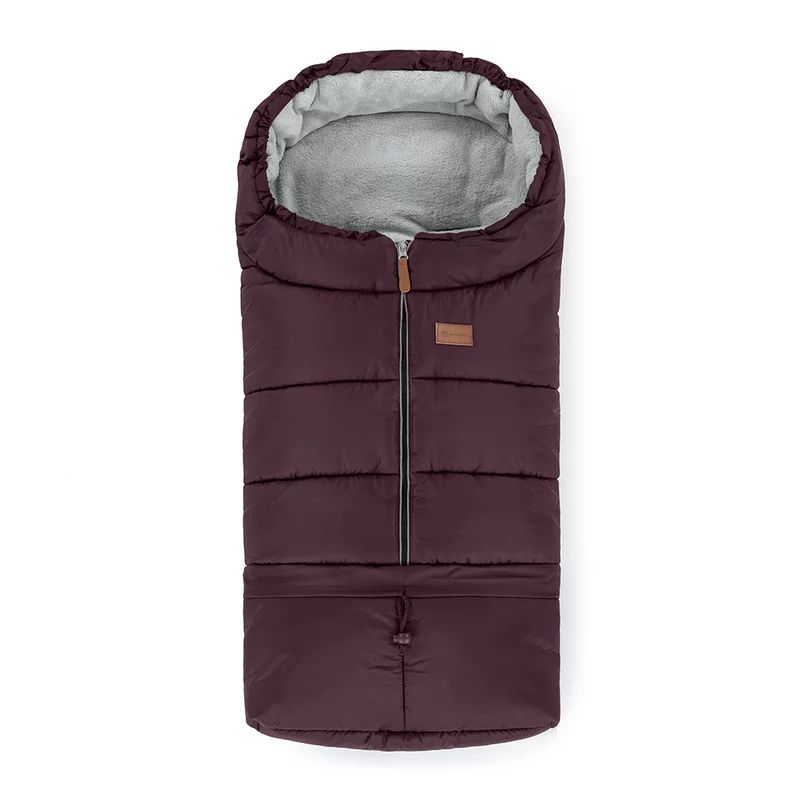Sac de iarna, Petite&Mars, Jibot, Pentru carucior, landou sau scaun auto, 100x48 cm, Impermeabil, Cu elemente reflectorizante, Extensibil, 3 in 1, Mysterious Plum