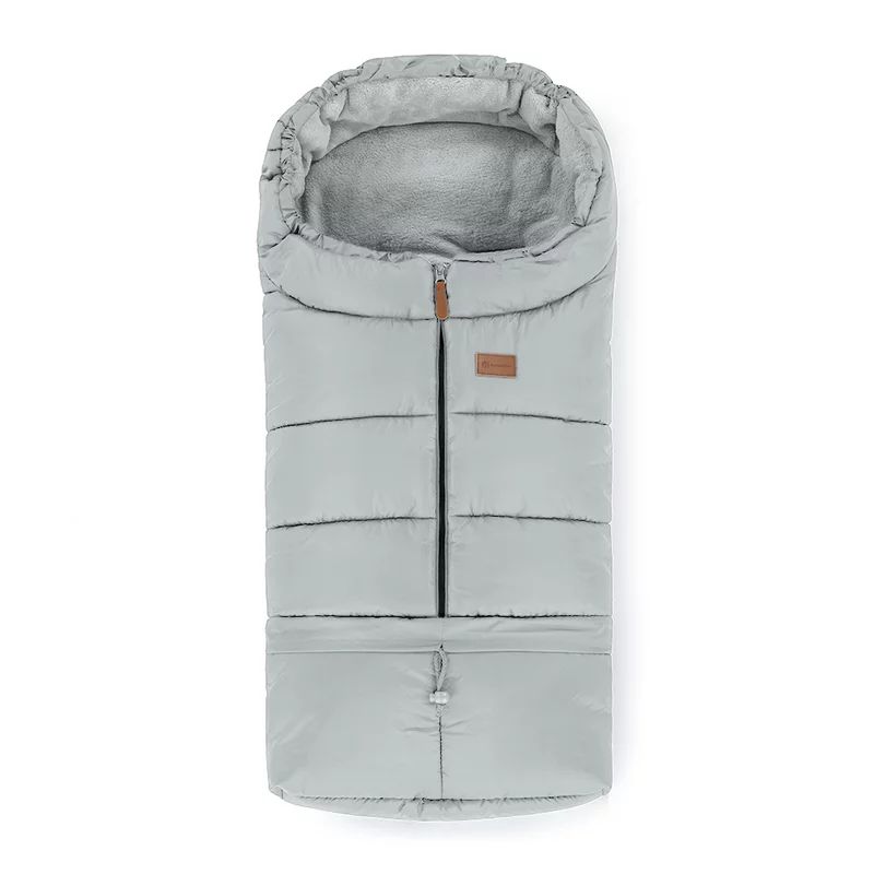 Sac de iarna, Petite&Mars, Jibot, Pentru carucior, landou sau scaun auto, 100x48 cm, Impermeabil, Cu elemente reflectorizante, Extensibil, 3 in 1, Quiet Grey
