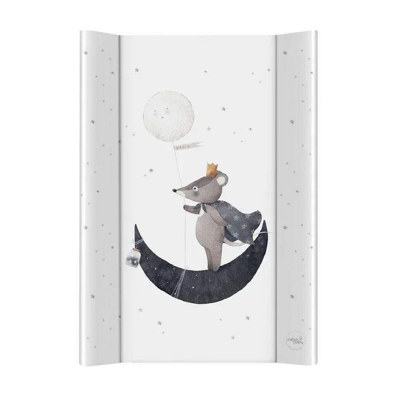 Saltea de infasat, Ceba Baby, Moale, 70 x 50 cm, Suprafata impermeabila, Pentru comode de infasat sau suprafete plane, Fara ftalati, 0 luni+, Cosmic Mouse