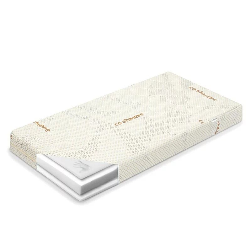 Saltea patut, New Baby, Classy, Din spuma - Visco - spuma HR, Cu husa din casmir, 120x60x12 cm, Beige
