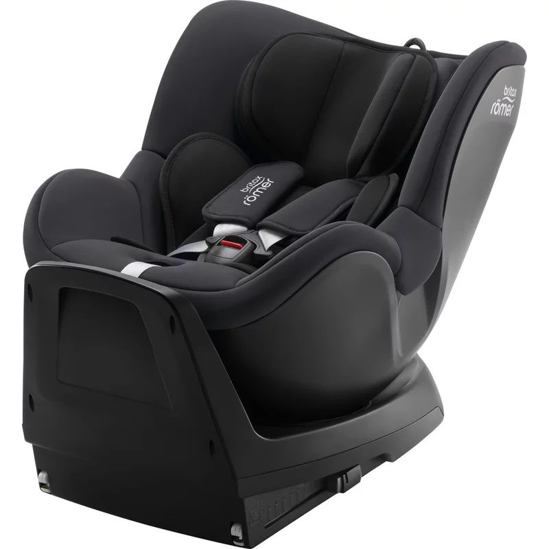 Scaun auto rotativ, 360º, Britax Römer, Cu baza inclusa, 0 luni - 4 ani, ISOFIX, DUALFIX PLUS, Midnight Grey