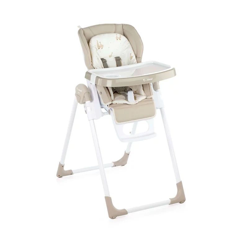 Scaun de masa si Balansoar, Jane, Mila 2 in 1, Transformabil, Multifunctional, Cu husa din imitatie piele, 0 luni+, Conform cu EN 14988:2017 + A1:2020EN 12790:2023, Desert